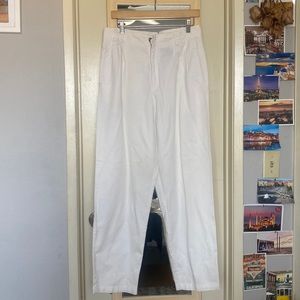 White trosers pants